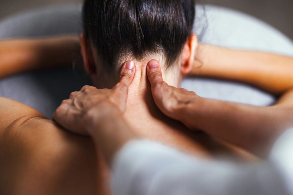 Relaxing Neck And Shoulder Massage For Relaxation And Wellness In A Spa Setting